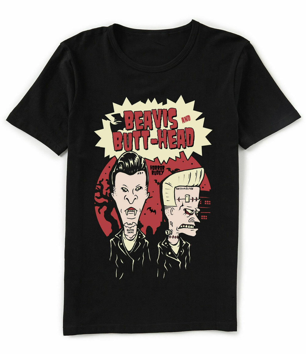 Beavis And Butthead Horror Rudey Vampire Frankenstein Tee